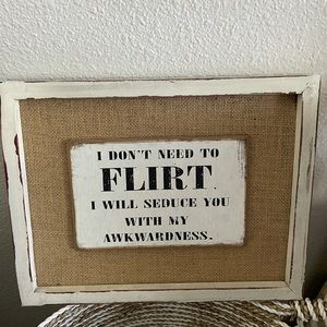 Rustic burlap wall art with quote